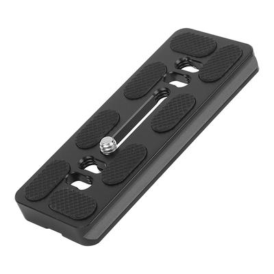 Placa de liberación rápida de aleación de aluminio con tornillo de 14 pulgadas para cabezal de bola de montaje Arca de 100 mm