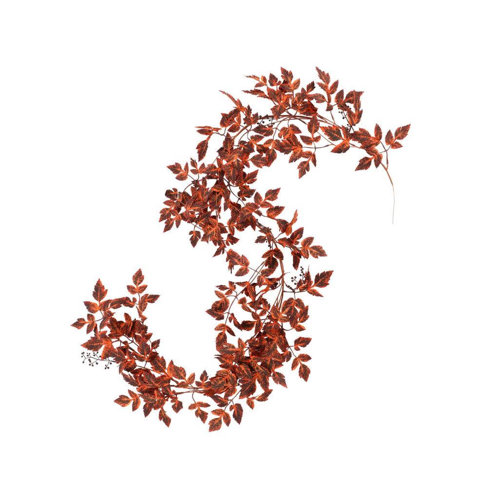 Artificial Climbing Vine Garland with Leaves and Flowers for Autumn Seasonal Decoration Suitable for Fireplace Mantel Thanksgiving and Halloween Decor