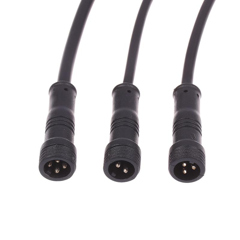 2Pin 3Pin 4Pin Male Cable Wire Plug Led Connector Jack Black Cable Wear Resistant Wire For Car Waterproof Socket Power Cord