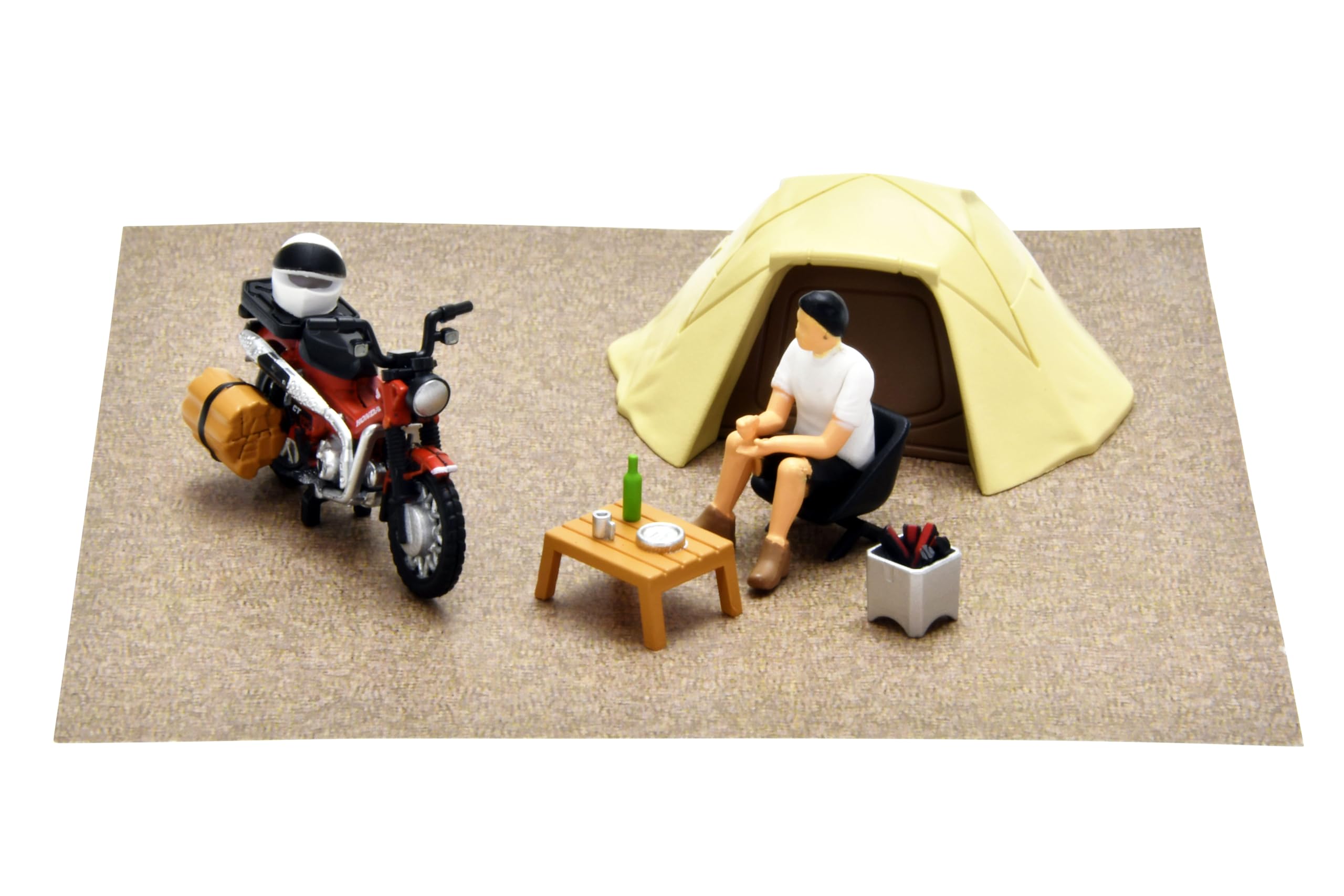 

TOMYTEC GeoColle 64 30a Solo Camping Honda CT125 Hunter Cub Included ABS Resin and PVC Figure and Accessory Set Partially 334583 #CarSnap (Painted,