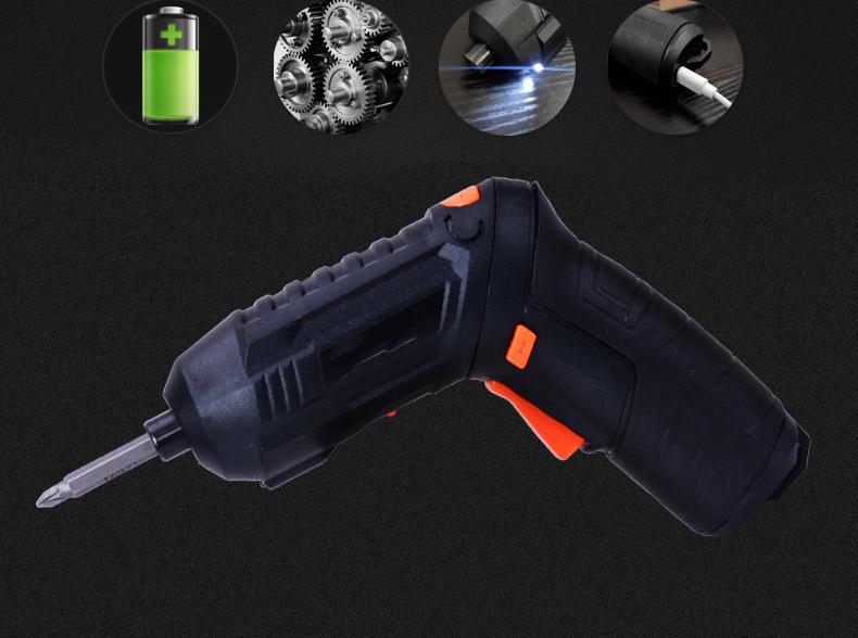 Rechargeable Multi-Functional Electric Screwdriver, Foldable Mini Hand Drill Gun Set