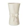 Easter Large Resin Vase with Bow Modern Farmhouse Spring Decor Elegant White Decorative Accessory Home Table Centerpiece