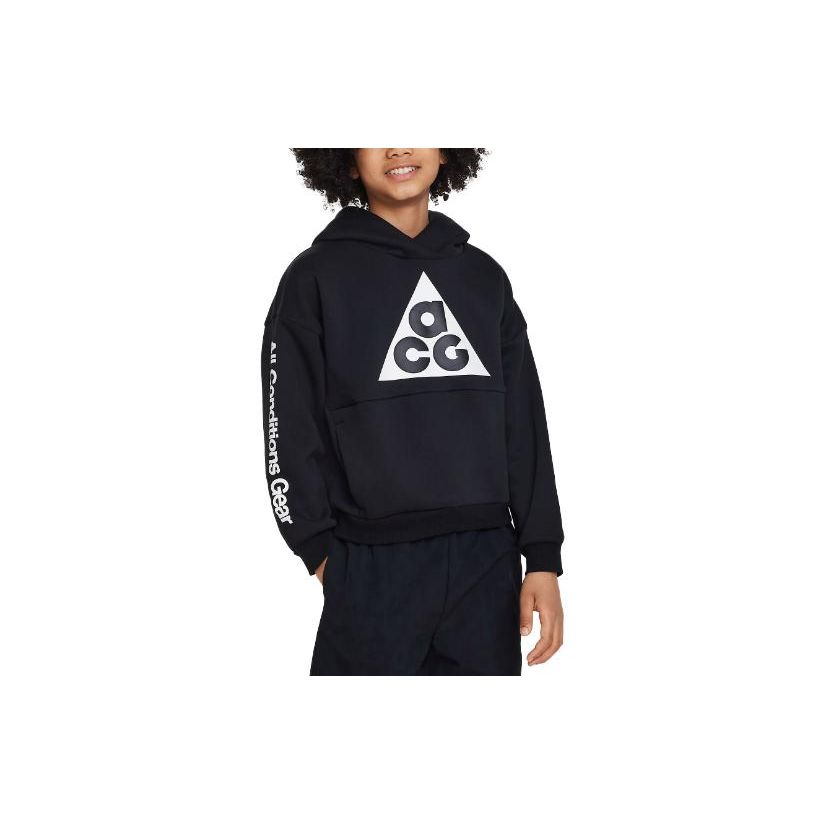 

Nike Kids Letter Print Hooded Casual Sweatshirt Kids sweatshirt Black FB4343-010 M