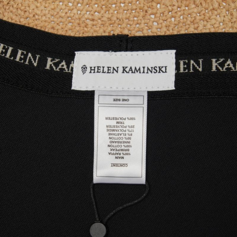 Helen Kaminski Rosalie Naturel Noir Visière Casquette de Soleil Chapeau50610