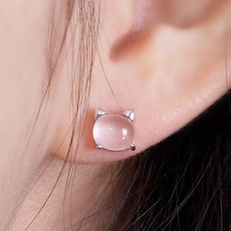 Cute Meow Cat Ears Earrings  Stud Earrings for Women