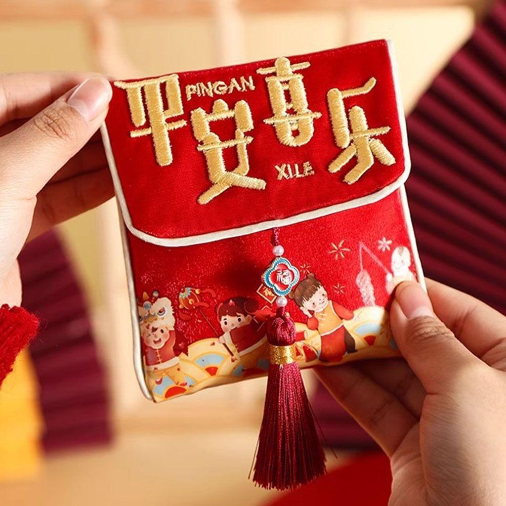 Tragbar Traditionell Neujahr Neujahr Tasche Gut Glück Segen Tuch Glücksgeldbeutel Geschenktaschen Frühlingsfest
