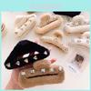 Chic Korean Style Soft Plush Hair Claw Clip With Sparkling Rhinestones For Women