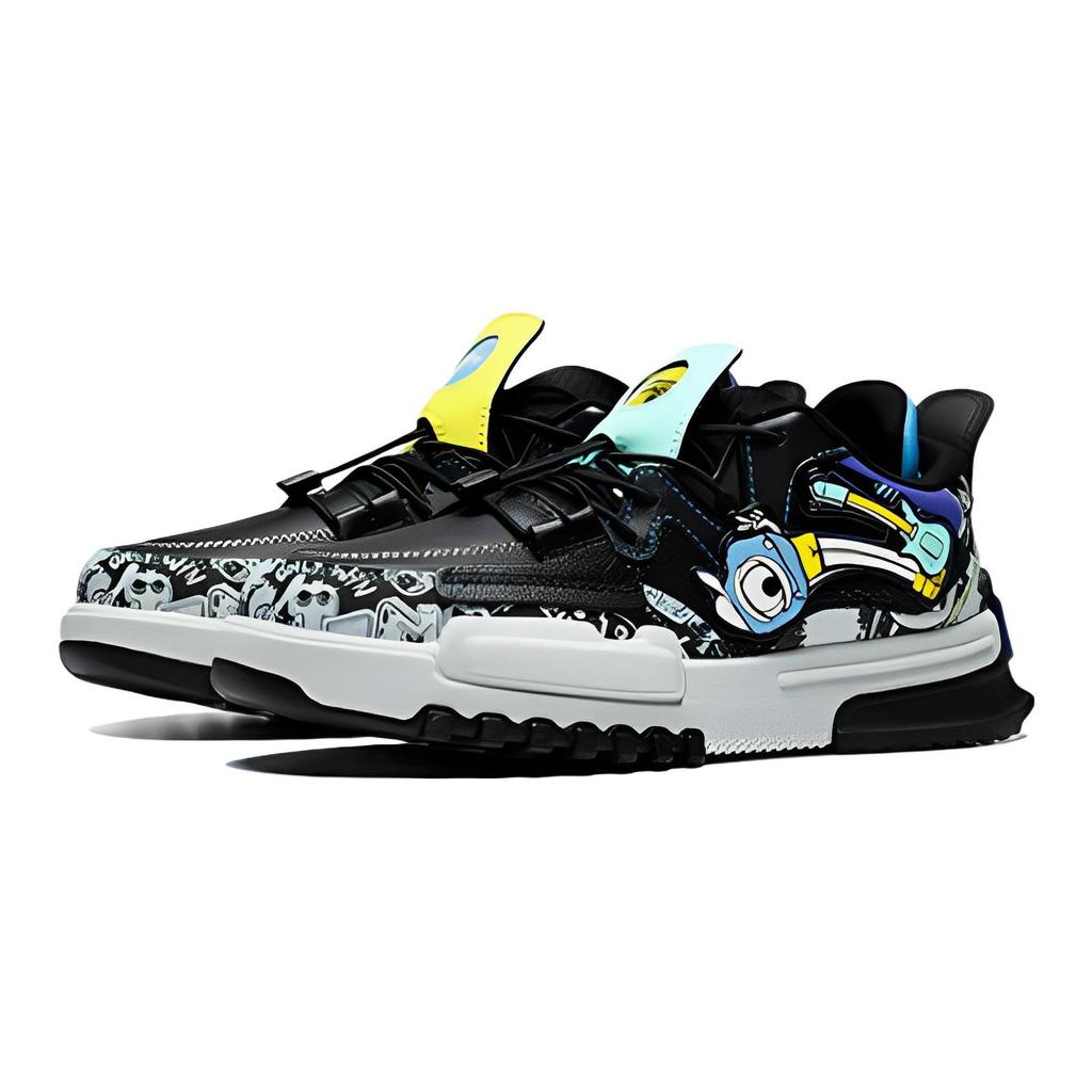 LiNing Youth  Shock Absorbing Wear Resistant Non Slip Sports Casual Shoes Kids Shoes Black YKCS170-15