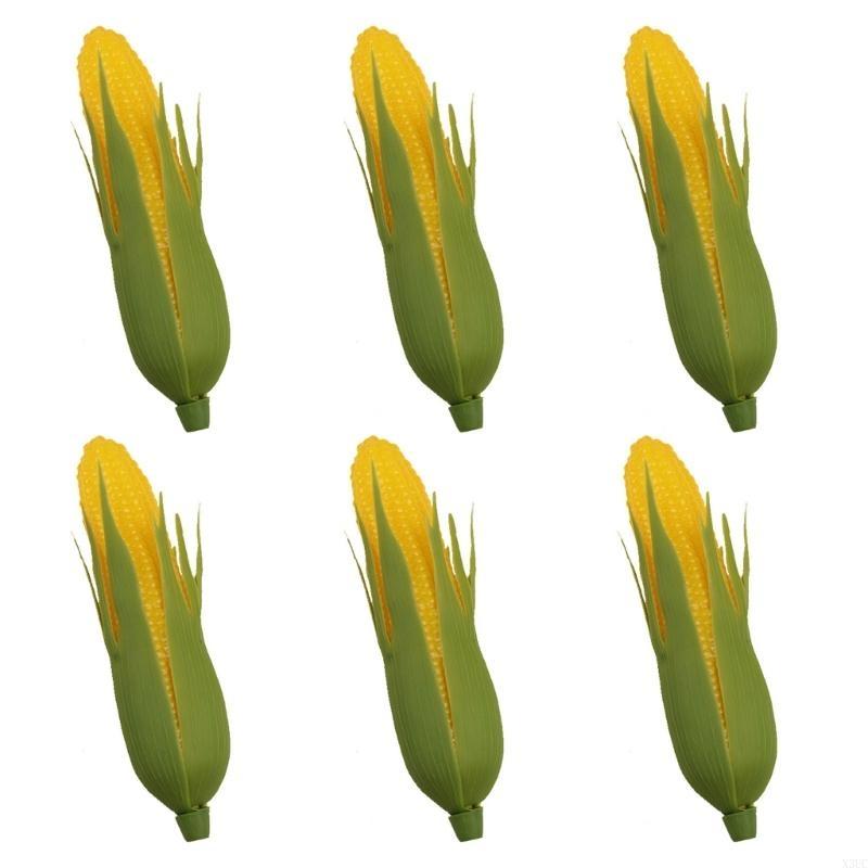 6Pcs Artificial Corn Simulation Vegetable Decoration for Thanksgiving Decoration X3UC
