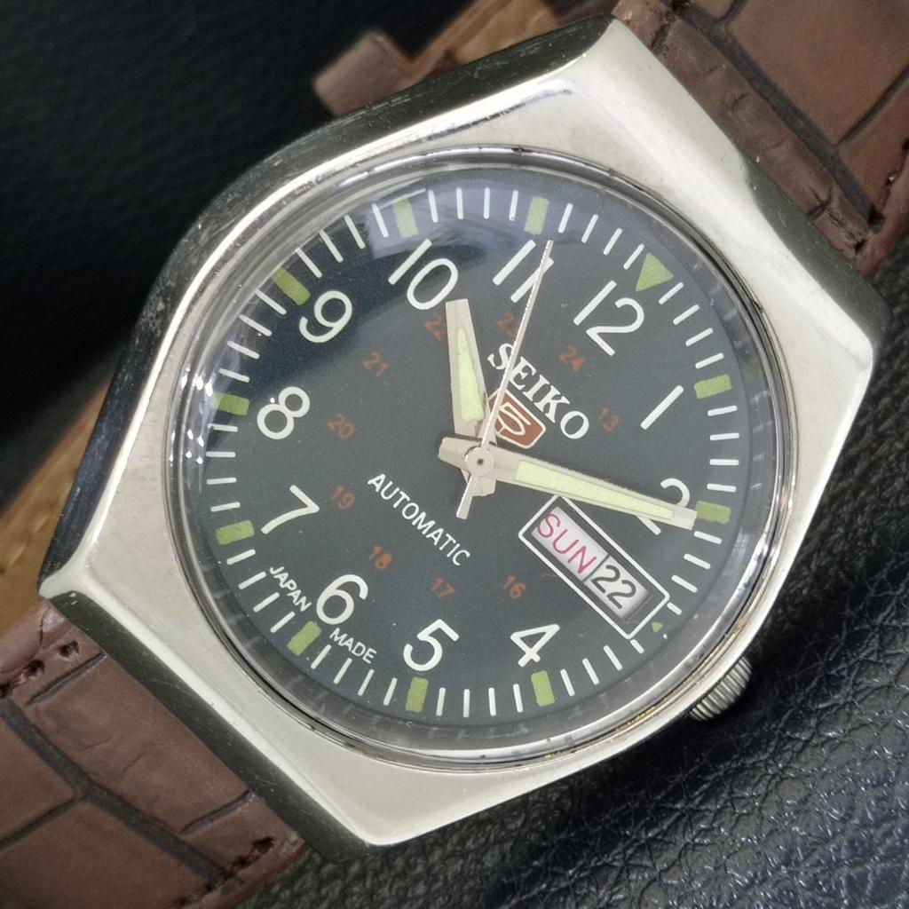 

АВТОМАТИЧЕСКИЕ 6309A ВИНТАЖНЫЕ SEIKO 5 ЯПОНИЯ МУЖСКИЕ ЧАСЫ С ЦИФЕРБЛАТОМ СИНЕГО ЦВЕТА a701569-5 R206b-a701569
