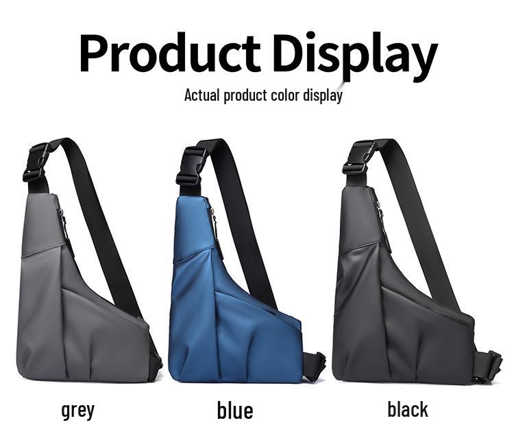 Men's Lightweight Crossbody Chest Bag - Irregular, Simple, Casual, and Trendy for Outdoor Sports