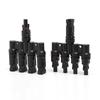 1/5/20/100 Pcs  Photovoltaic Solar T Connector T-Type 2/3/4/5 Branch Male And Female Battery Module Panel PV Plug wire