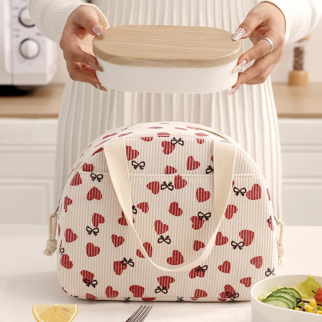 Dual Handles and Zipper Lunch Bag Portable, Durable & Stylish for Work Handbag