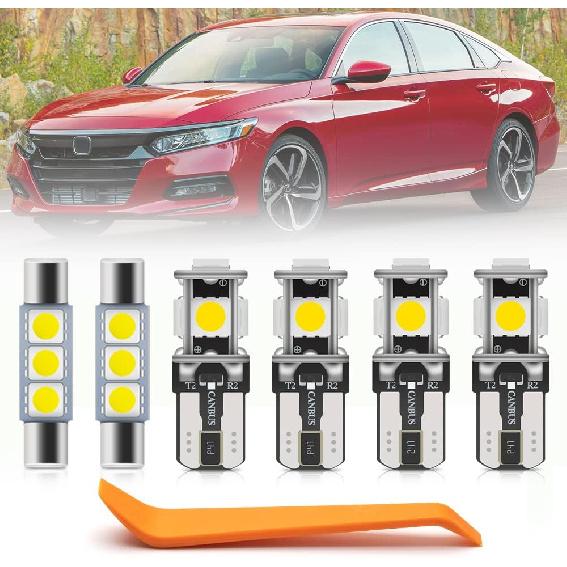 14pcs Accord Interior LED Lights Bulb Kit for Hon'da Accord 2008 2009 2010 2011 2012 Map Dome Trunk Lights Super Bright 6000K White LED Interior