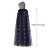 Vintage Overcoats Lace-up Vintage Hooded Cape Creative Gift LED Halloween Hooded Cloak