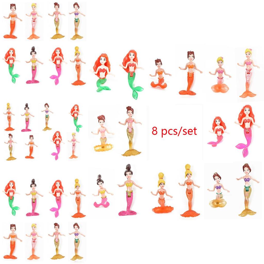 Captivating 8pcs Set Dolls Mermaids Action Figure Toys For Girls Ideal Gift