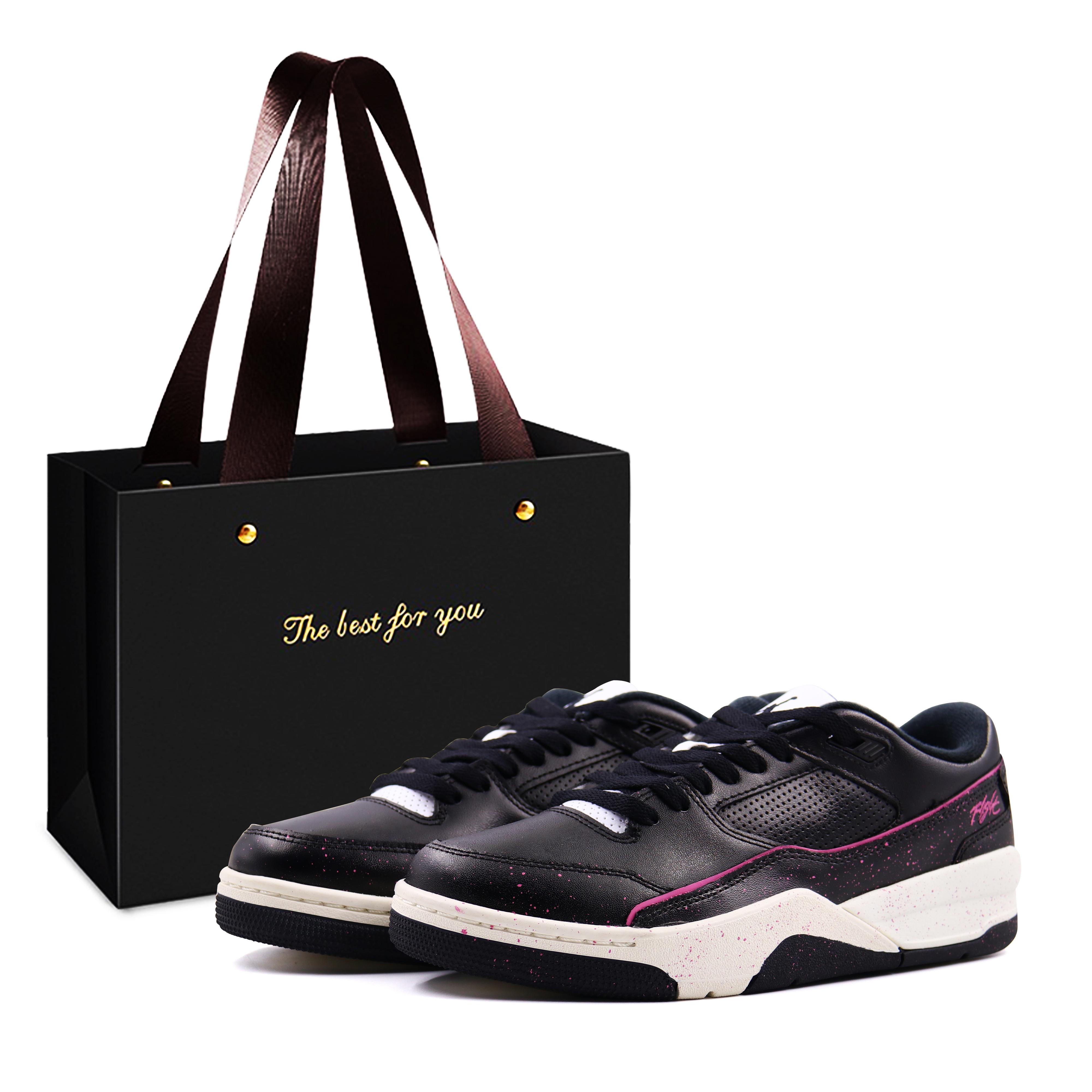 Jordan FLIGHT COURT Shopping Bag, Starfall Berry Pink Leather Cushioning Slip Resistant Abrasion Resistant Low top HF3255-100(Team620-BOX) 44