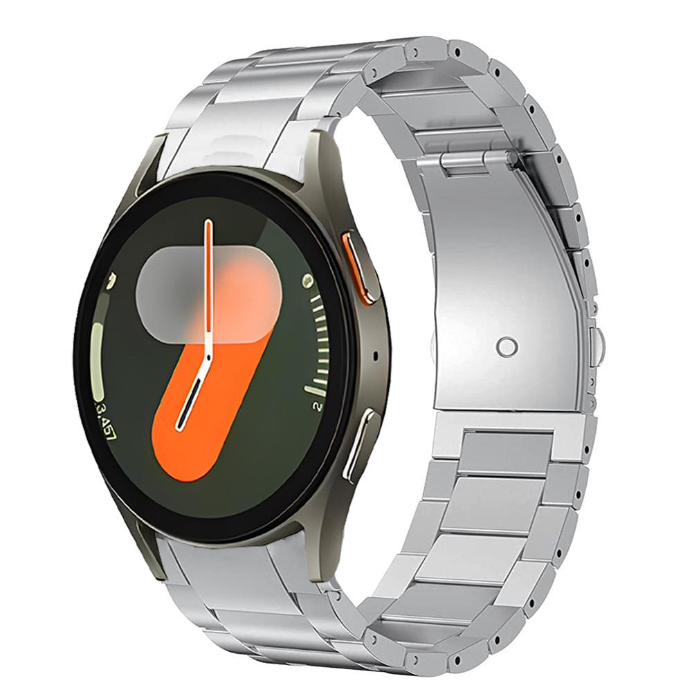 

Titanium alloy Strap for Samsung Galaxy Watch 7 44mm 40mm/6 Classic 47mm 43mm/5 Pro 45mm No gap Bracelet for Galaxy Watch 6 5 4 Galaxy Watch 7 40mm серебряный