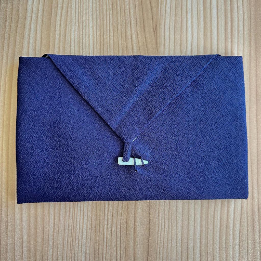 Unisex Fukusa mit Ständer, Geeignet für Feiern, Beerdigungen und Geschenkkuverts (Marine)