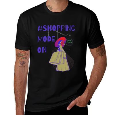 Shopping Mode On T-Shirt T Shirt Man Luxury T Shirts for Man Slim Fit T-Shirt