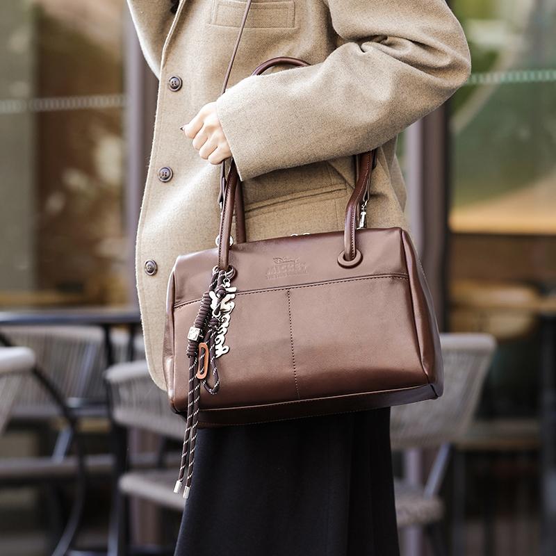 New Disney Mickey Series PU Shoulder Bag Women's Brown BMK-72193K