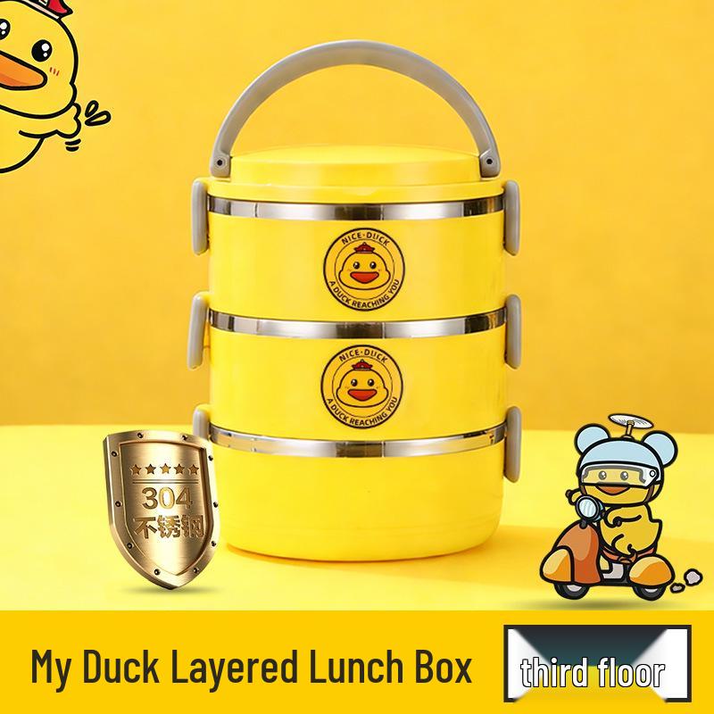 304 Stainless Steel Multi-layer Lunch Box for Office and Student Use