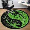 1pc Yin Yang Tree Office Round Area Rug, Indoor Mat Suitable For Office, Under Office Chairs Bedroom Living Room Home Decor205