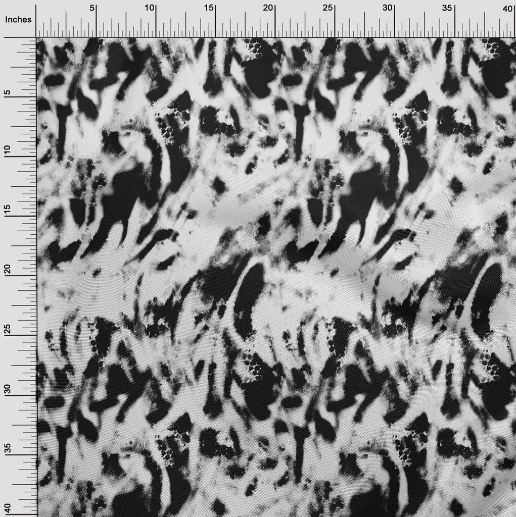 oneOone Cotton Flex White Fabric Animal Skin Sewing Material Print Fabric By The Yard 40 Inch