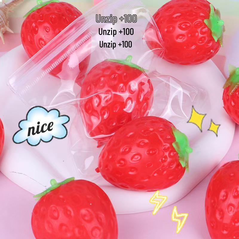 Strawberry Squeeze Noodle: Creative Decompression Toy with Slow Rebound