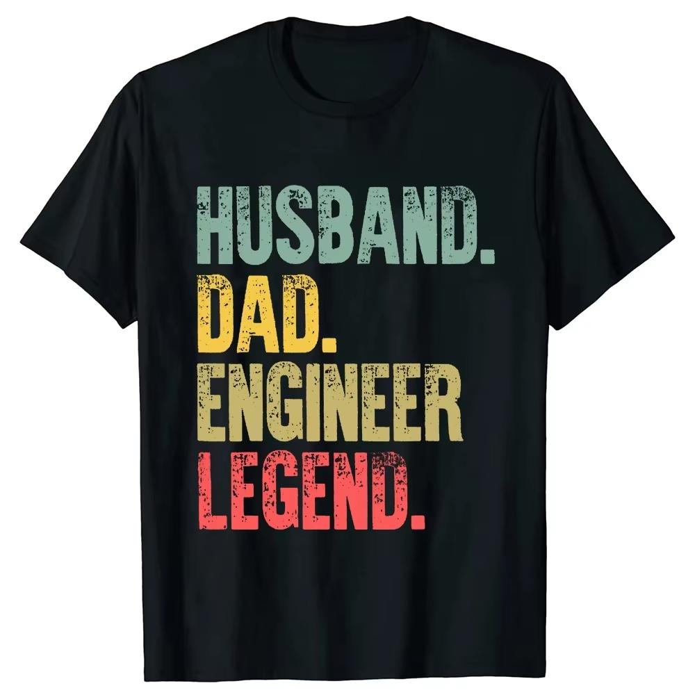 

Funny Husband Dad Engineer Legend Retro T Shirts Summer Graphic Retro Streetwear Short Sleeve Father Day Gifts T-shirt Men Tops 5XL