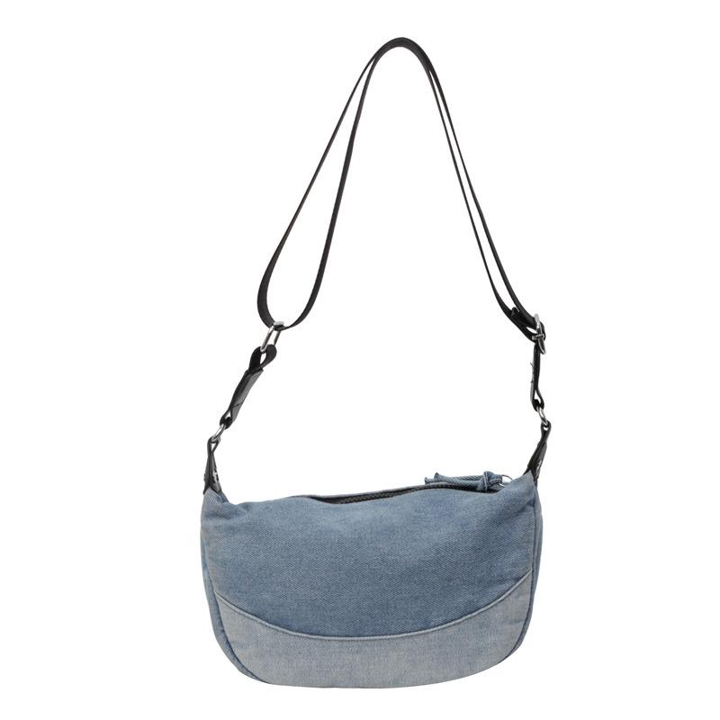 Denim Dumpling Bag Hundred Trend Shoulder Bag Fashion Color Collision Crossbody Bag
