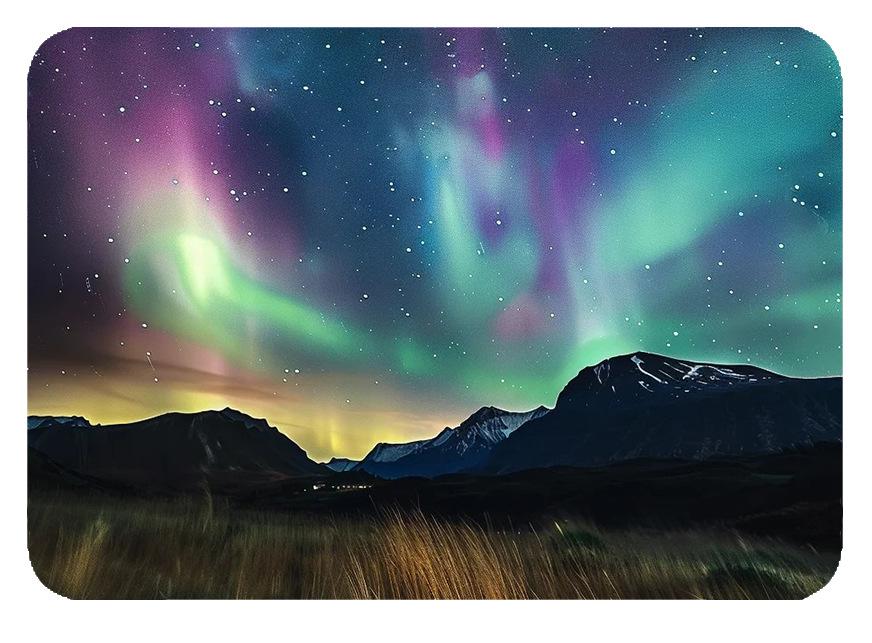 Dreamy Aurora 3D Crystal Glass Magnetic Refrigerator Sticker – Colorful Metal Home Decoration Gift