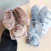 Soft Fur Phone Case For Samsung Galaxy Note 20 Ultra 10 Plus 9 8 A72 A52s A42 A32 A22 A12 Furry Rabbit Bunny Warm Plush Cover