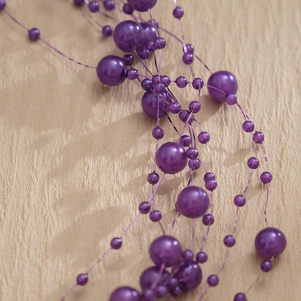 Multi-Layer Bridal Pearl Headband Handmade Women Daily Hair Wear Crystal Pearl Hair Vine Wedding