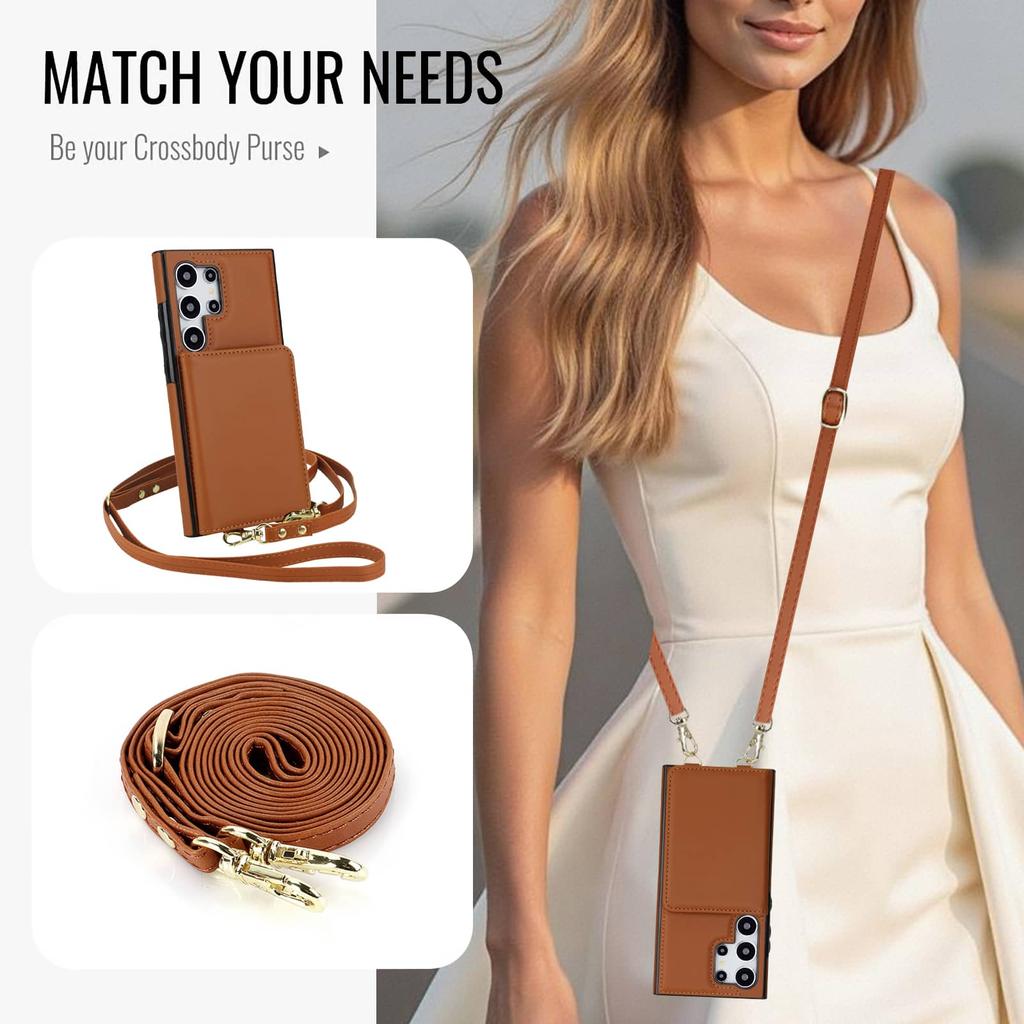 Case for Samsung Galaxy S25 Edge S24 S23 S22 S21 Ultra Note 20, Wallet Case With[6 Card Holders][RFID Blocking] Magnetic Closure