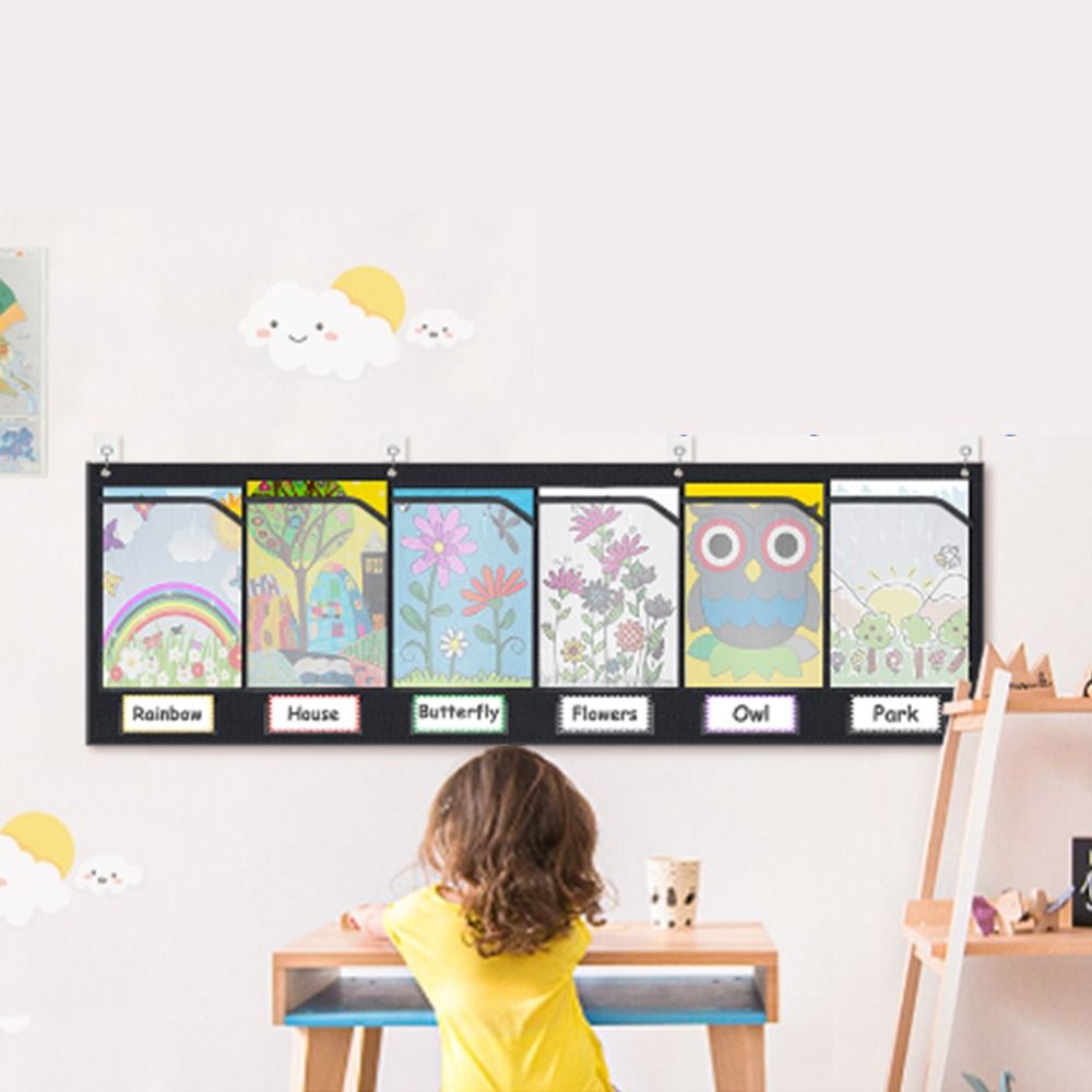 Wandmontierte horizontale Aufbewahrungstaschen-Tafel Wiederverwendbare Aktenaufbewahrungstaschen-Tafel Haushalt