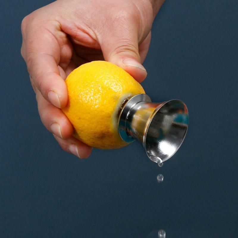 Steel Handheld Lemon Squeezer Manual Rotating Hand Press Juicer Tool Corrosions Resistant Kitchen Gadget Easy to Clean