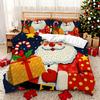 3D Digital Printed Bedding Two Three Piece Santa Polyester Quilt Set