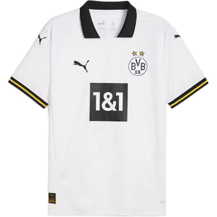 Puma Borussia Dortmund SS24 Brand Logo Comfortable Fashion Soft Short Sleeve Football Shirt Men tops White 77496403