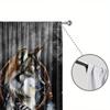 2pc Wolf Print Curtain Set, Suitable for Bedroom and Living Room Decoration, Machine Washable Polyester, Living Room Curtains