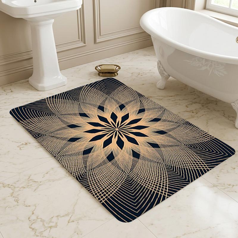 Golden Mandala Living Room Nonslip Area Rug Soft Carpet For Bedroom Game Playroom Sofa Office Home Decor Doormat Christmas Gift C9301812