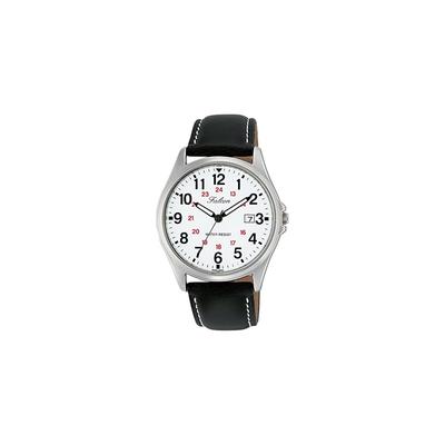 Citizen Q&Q Analog Waterproof Watch Date Leather Strap D026-304 Men's White