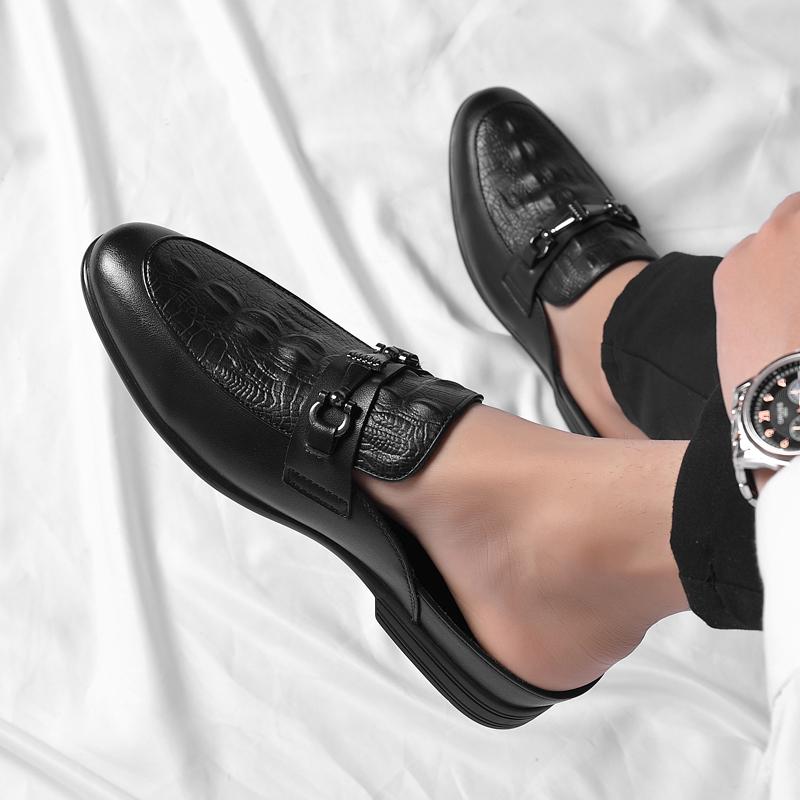 Sandali Traspiranti Ciabatte di Design Scarpe Casual da Uomo Marchio di Lusso Pantofole di Alta Qualità Mocassini Scarpe Estive Mezze Scarpe da Uomo Scarpe
