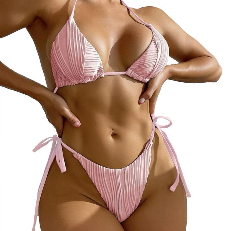 New Drawstring Strap Split Bikini Swimwear Bikini