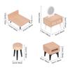1:12 Dollhouse Furniture Miniature Television Bookshelf Bed Sofa Wooden TV Cabinet Chair Bedside Lamp Dolls House Accessories