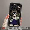 The head dog lanyard is suitable for Apple 16PRO mobile phone case, Huawei OPPO lambskin VIVO Xiaomi iphone 15.