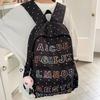 Schoolbag Fresh and Sweet College Style Campus Backpack Junior High School Student Lightweight Class School Bag Fashion Alphabet Travel Backpack
