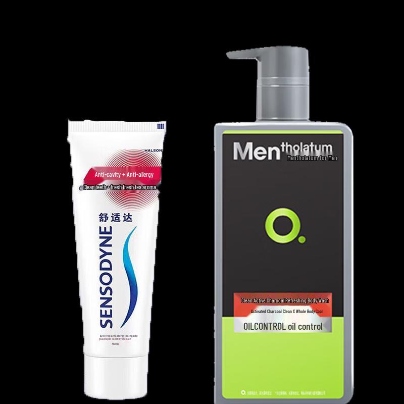 Набор: Зубная паста Sensodyne и Гель для душа Mentholatum