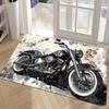 Premium Flannel Motorcycle Carpet, Soft, Comfortable And Anti-Slip Home Decoration For The Entrance Foyer And Bathroom