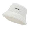 Cappello a secchiello da donna in agnello autunno inverno ispessito peluche lana caldo a tesa piatta cappelli da pescatore per esterni antivento Panama a scodella berretti